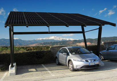 Pensilina fotovoltaica Sunpower
